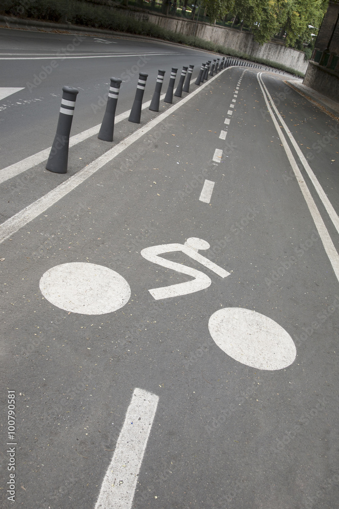 Fototapeta premium Bike Lane Symbol