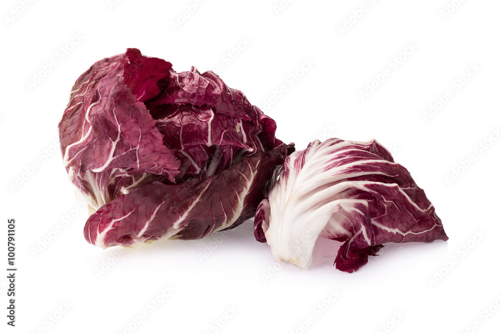 Radicchio, red salad isolated on white Radicchio, red salad isolated on white