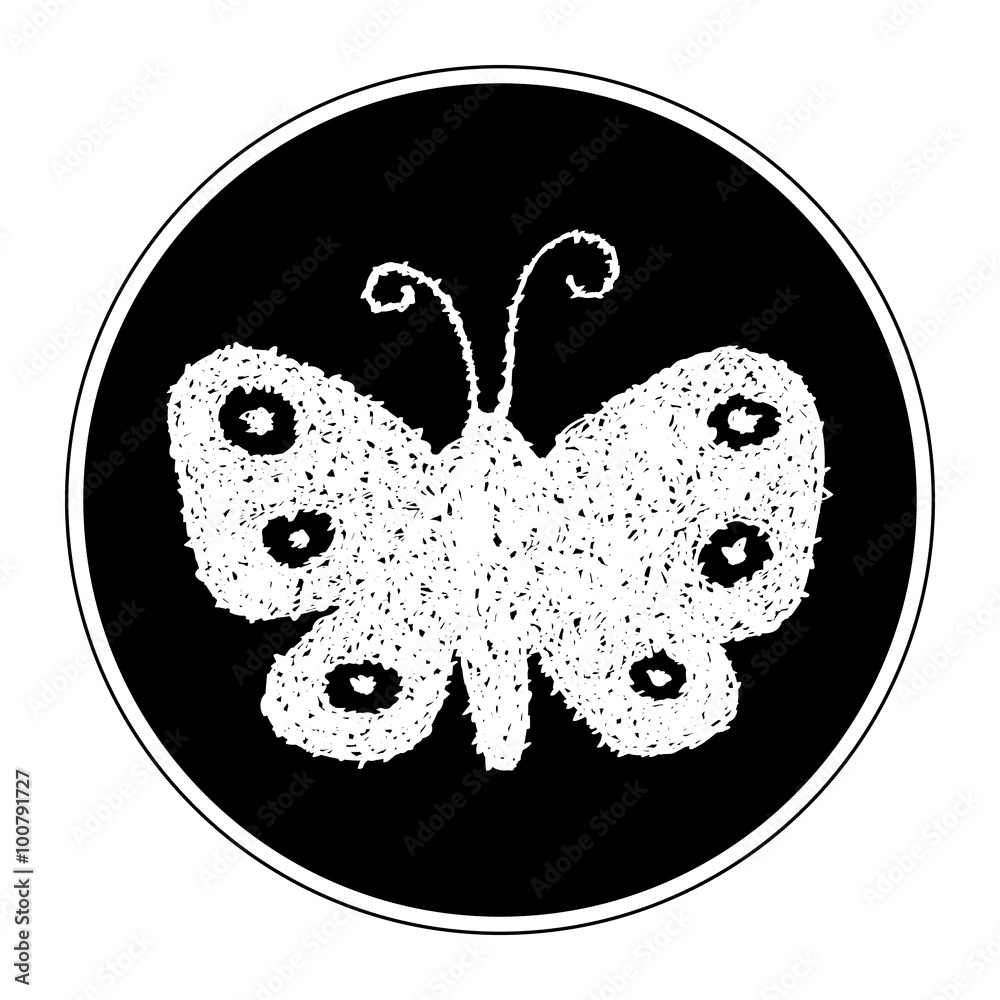 Obraz premium Simple doodle of a butterfly