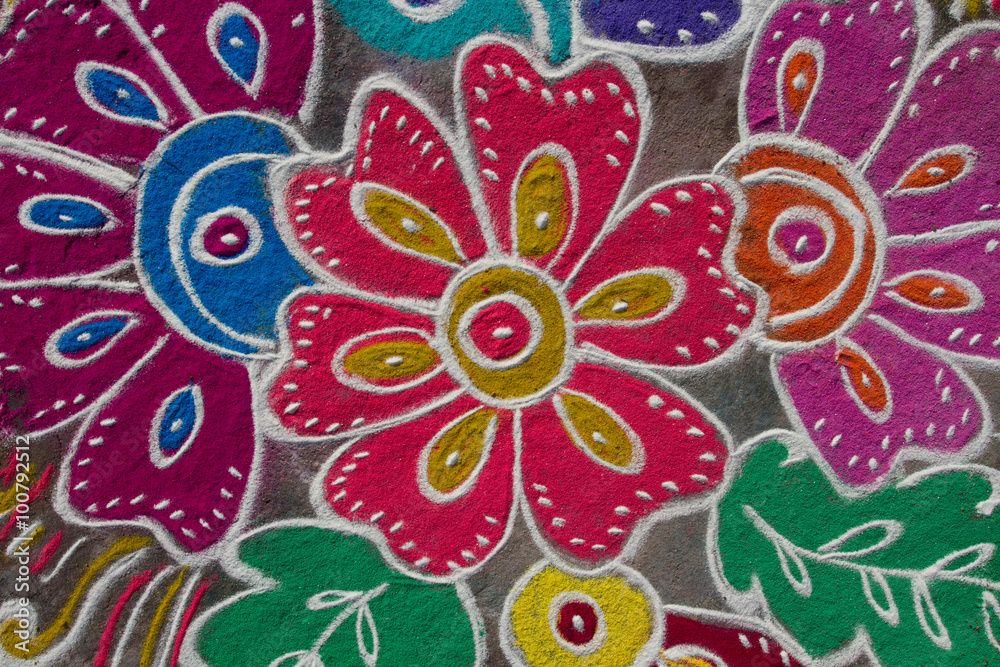Rangoli. Rangoli Tamil Nadu. Ornament happiness. Indian ornaments