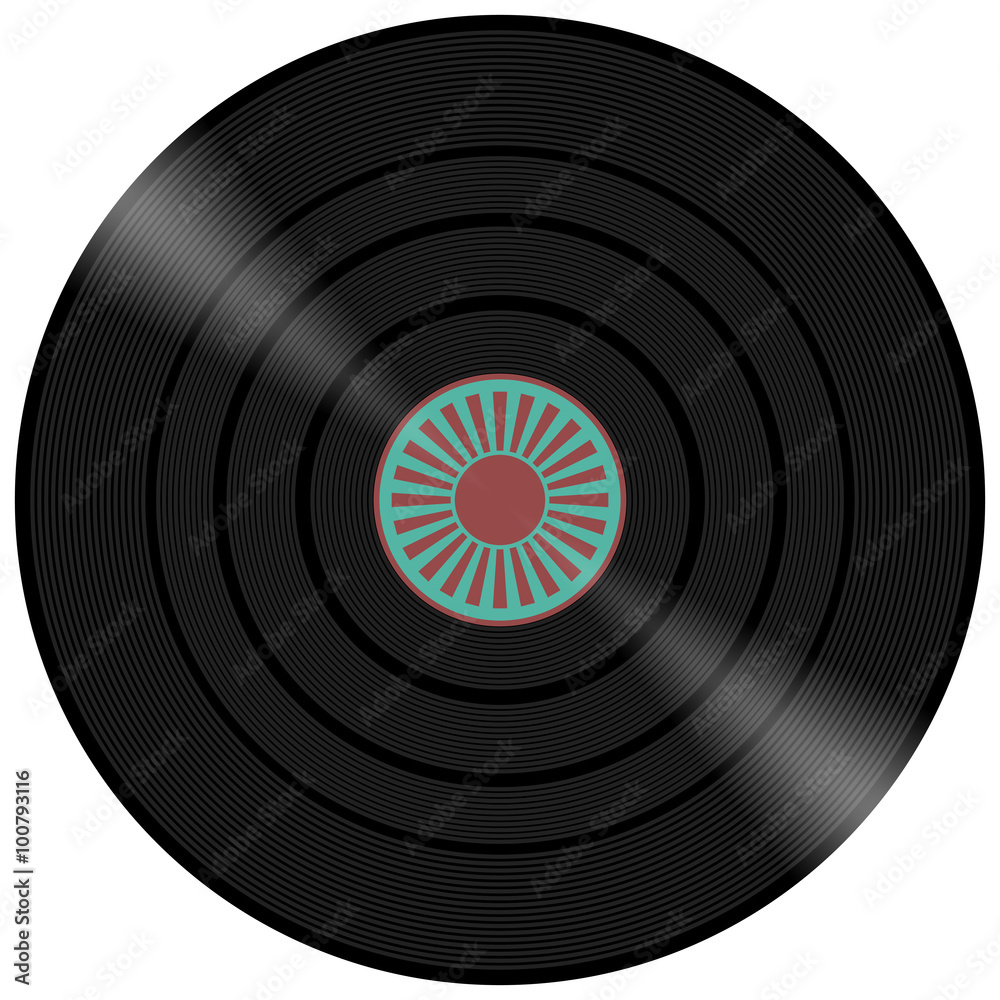 Vinyl record illustration Vinyl record illustration