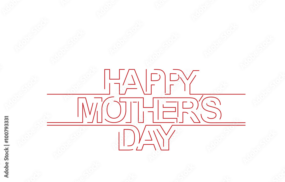  Happy Mothers's Day Typographical Background
