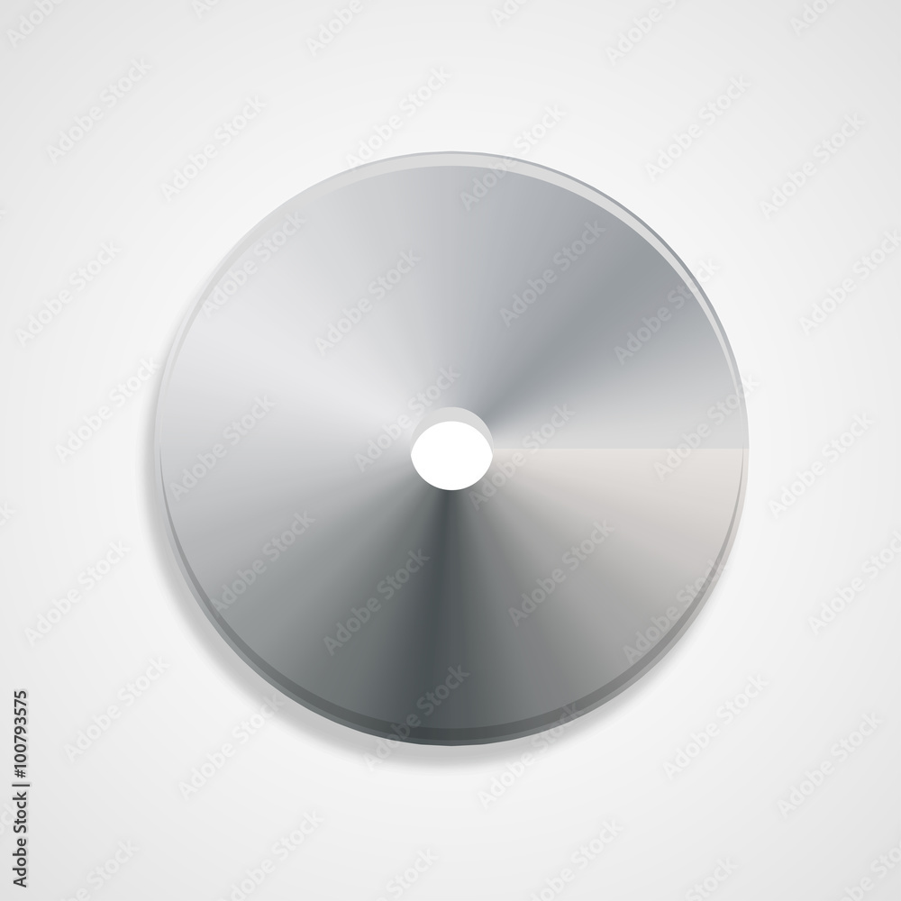Disc gray in color with shadow volumetric Disc gray in color with shadow volumetric
