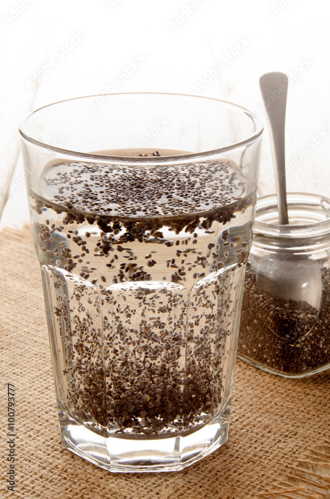 healthy drink with water and chia seed healthy drink with water and chia seed