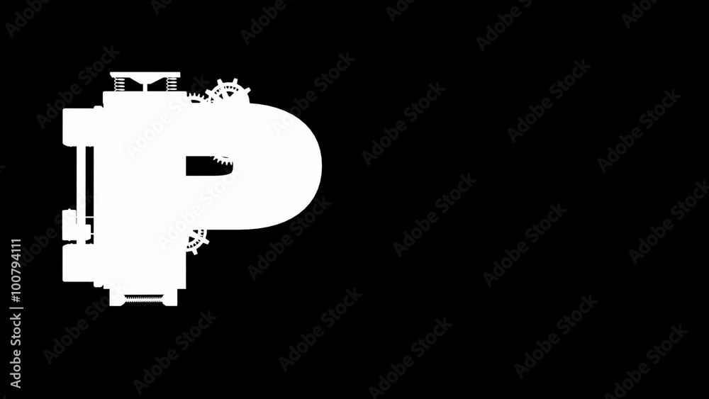rendered with alpha matted mode loop rusted metal mechanical alphabet rendered with alpha matted mode loop rusted metal mechanical alphabet