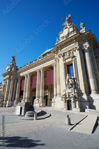 Grand Palais palace in a sunny day, blue sky in Paris photo