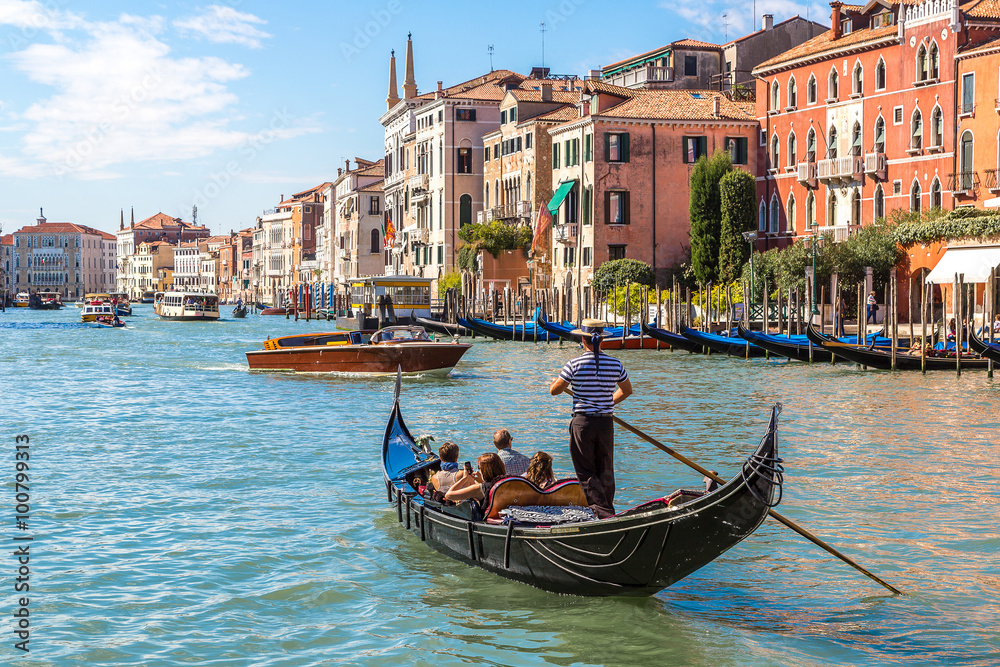 Naklejka premium Gondola na Canal Grande w Wenecji