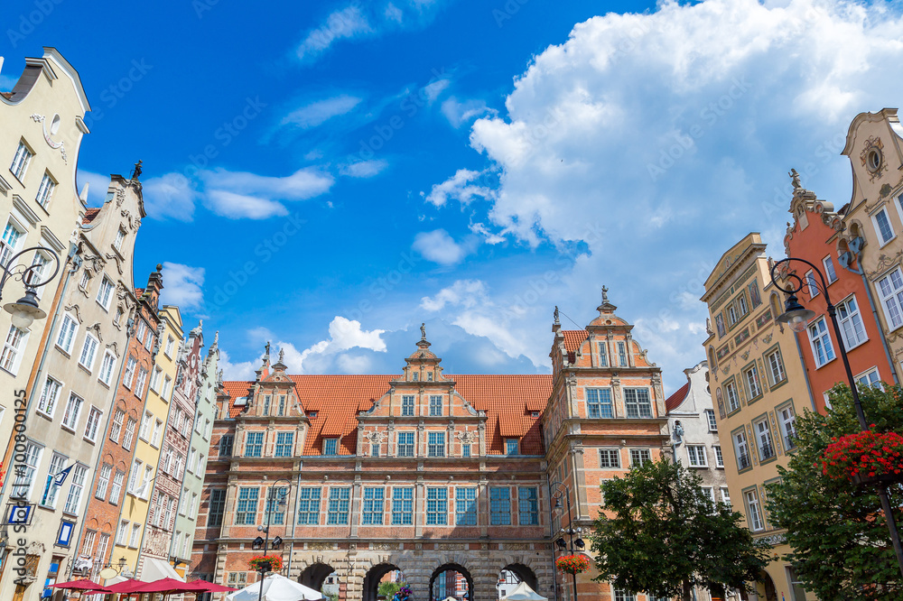 Obraz premium Gdansk-Old City-Long Market street