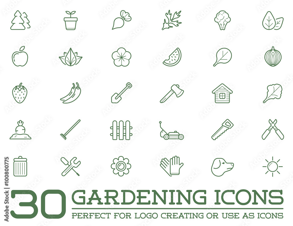Set of Vector Garden and Farm Elements and Fruits or Vegetables Icons Illustration can be used as Logo or Icon in premium quality Set of Vector Garden and Farm Elements and Fruits or Vegetables Icons Illustration can be used as Logo or Icon in premium quality