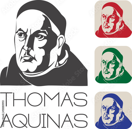 Thomas Aquinas Vector Illustration photo