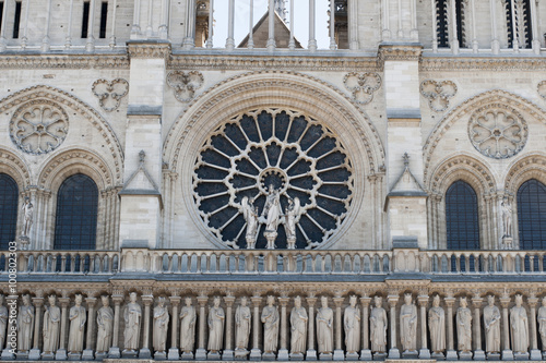 architectural detail of the beautiful Notre Dame Cathedral