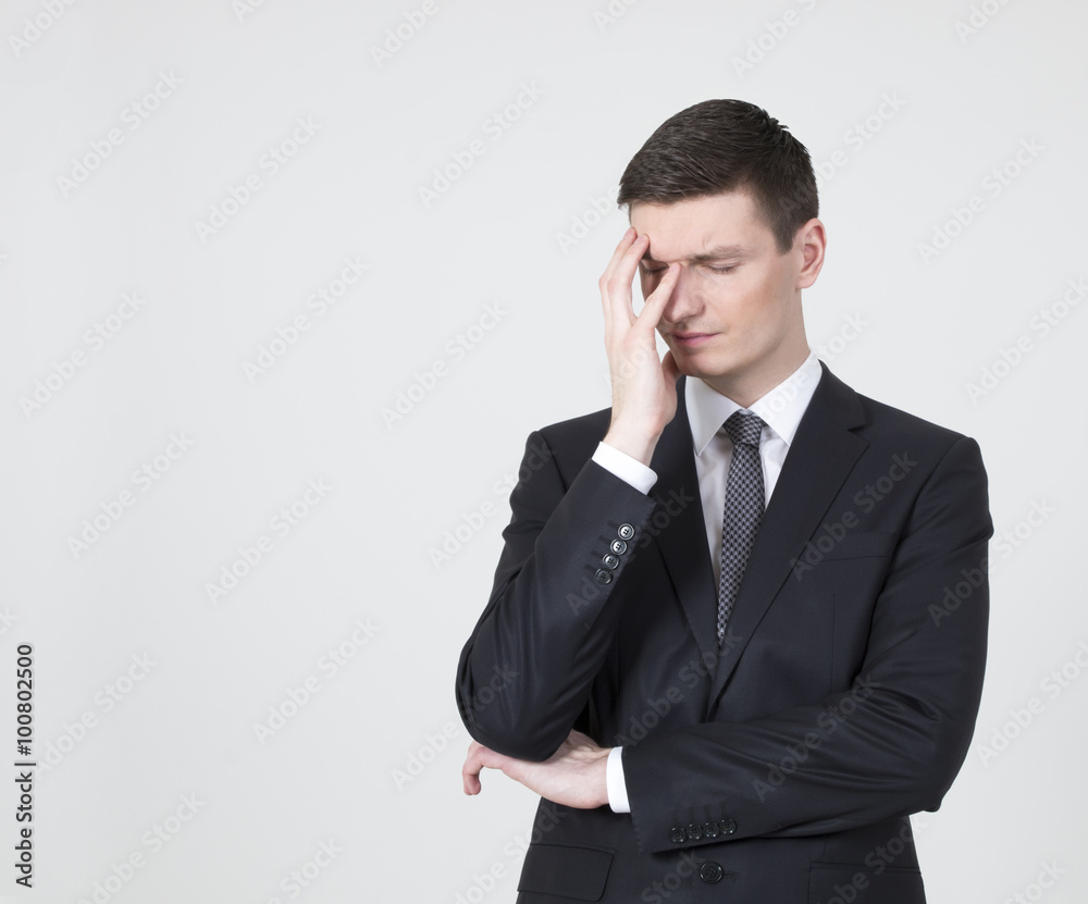 Portrait of a stressed businessman Portrait of a stressed businessman