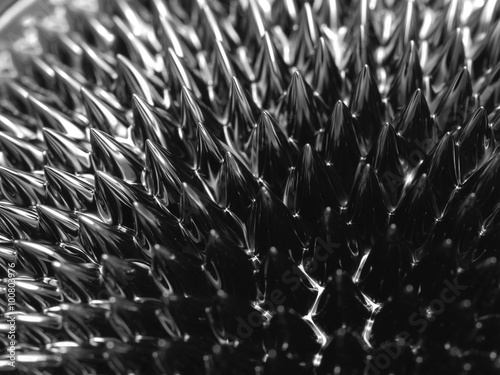Ferrofluid. Close-up.