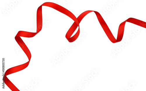 Fotografie Red silk ribbon