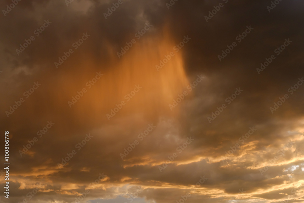 sky and glowing cloud in the rainy day, weather background