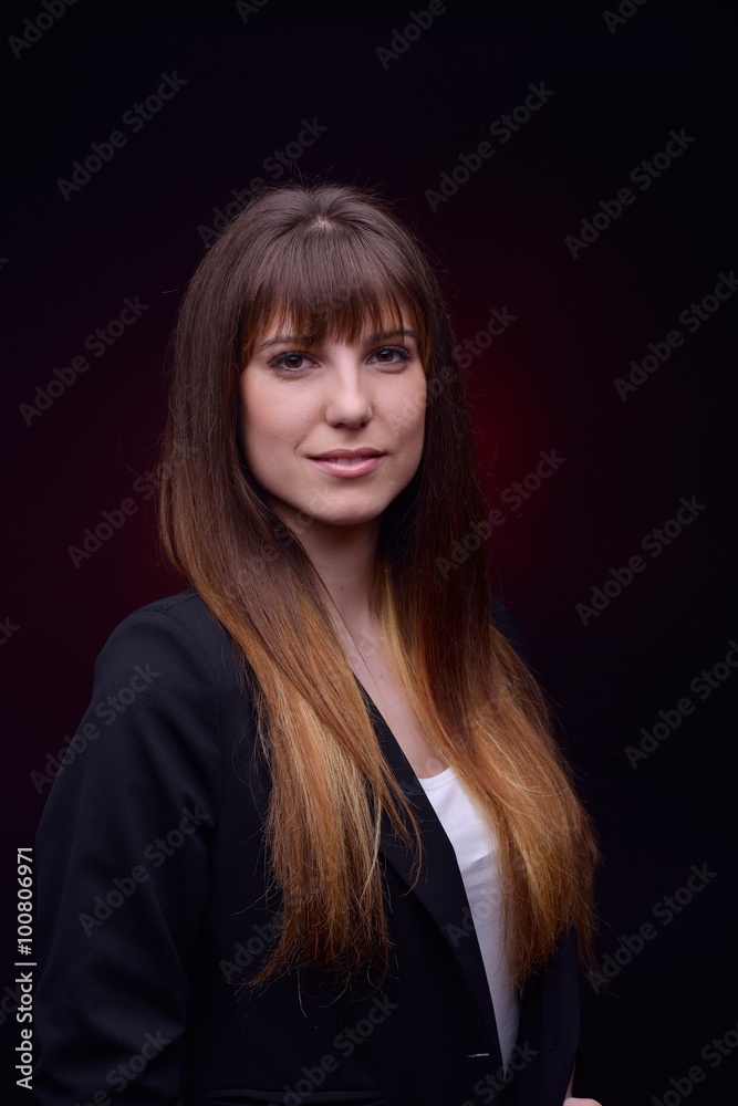 young pretty woman portrait in studio young pretty woman portrait in studio