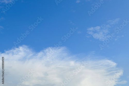 blue sky and white cloud, clear weather sky background