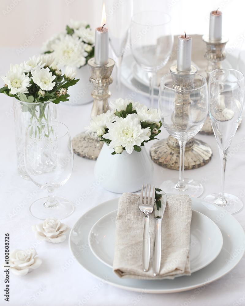 Fototapeta premium Wedding table setting