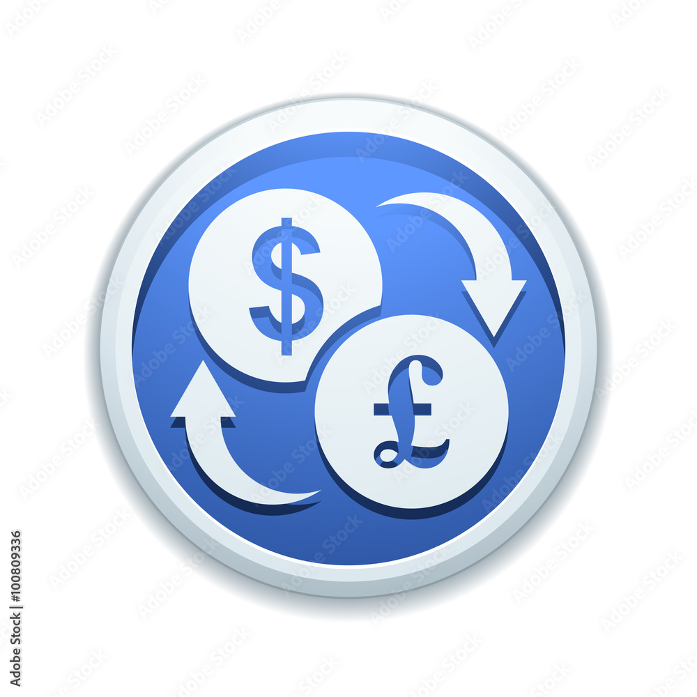 Dollar British Pound exchange sign Dollar British Pound exchange sign