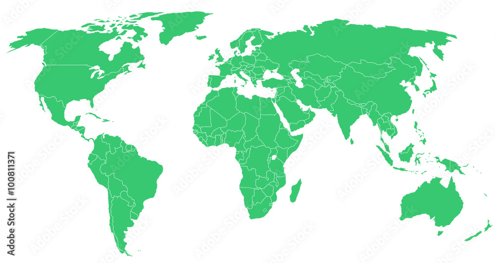 green world map