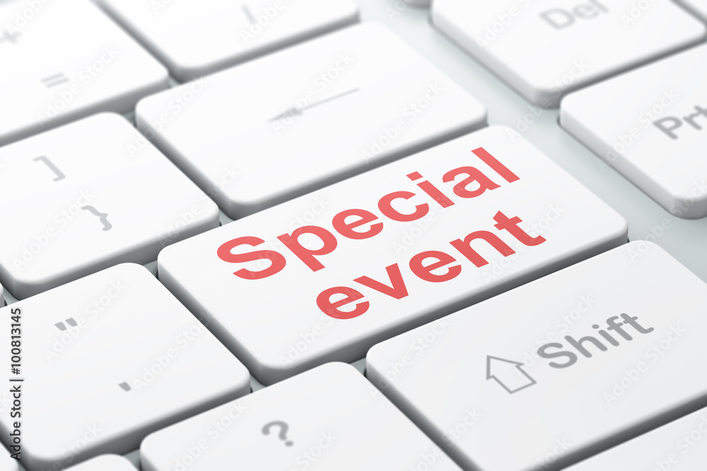 Business concept: Special Event on computer keyboard background Business concept: Special Event on computer keyboard background