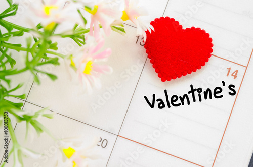 February 14 of Saint Valentines day.
