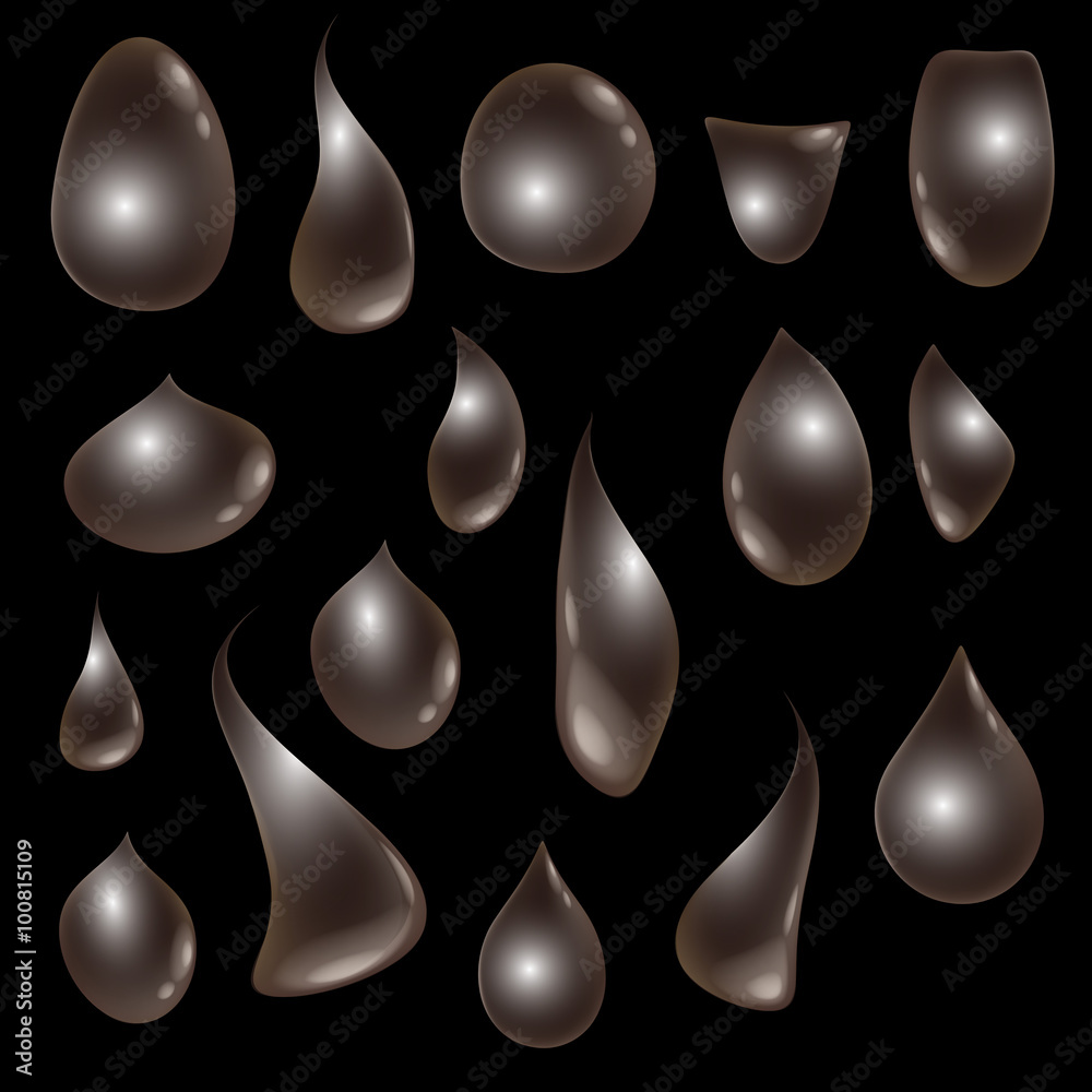 drop water on glass vector black background drop water on glass vector black background
