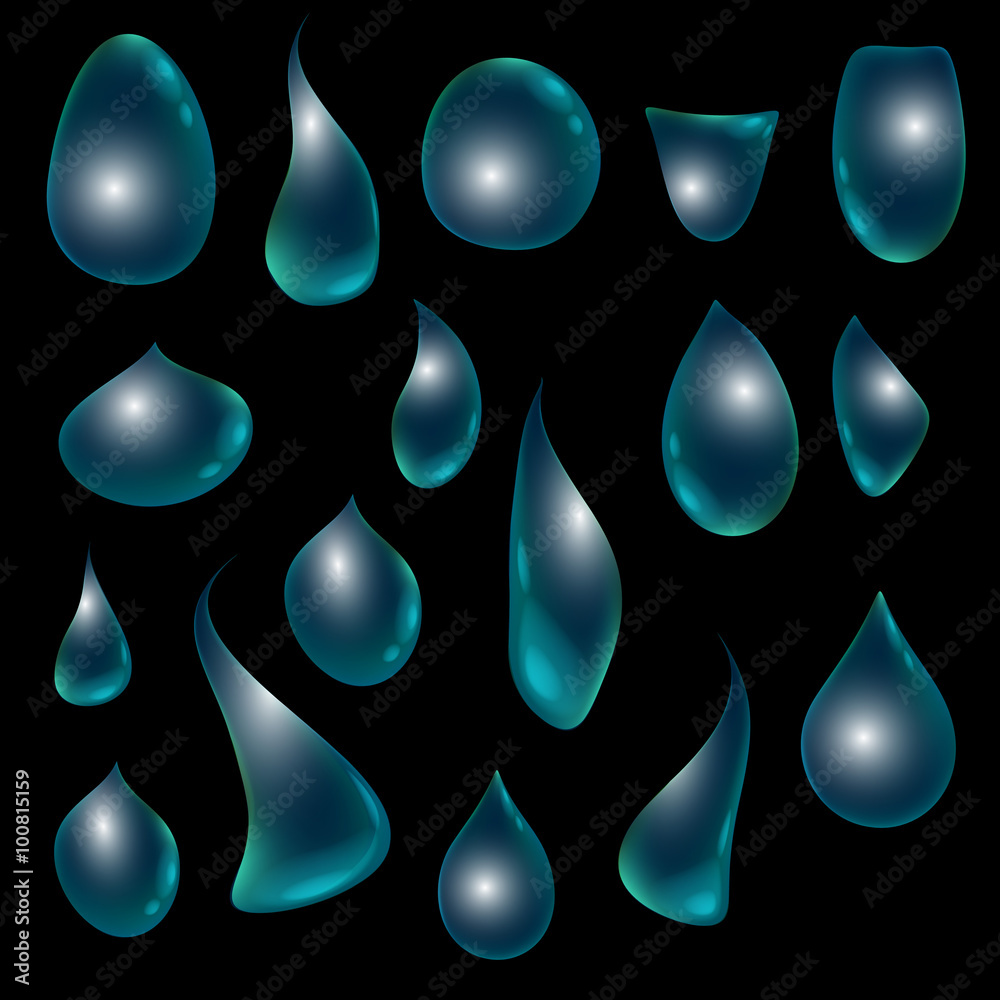 drop water on glass vector black background drop water on glass vector black background
