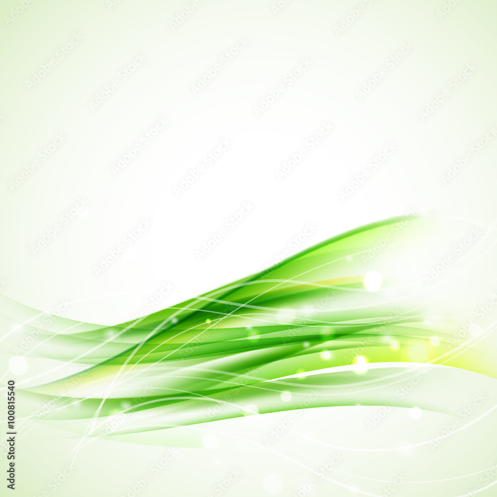 green abstract wavy background with sparkles green abstract wavy background with sparkles