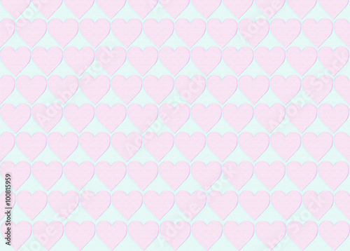 lilac hearts on a turquoise background
