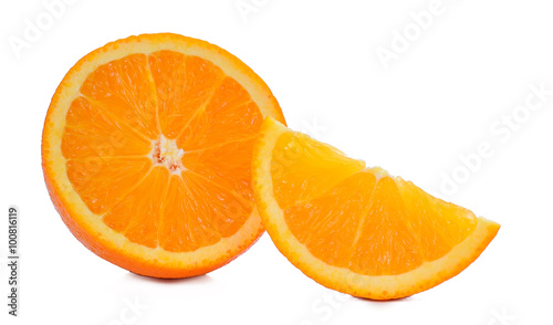 Orange fruit isolated on white background.