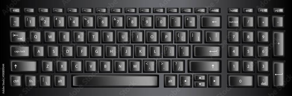 Vector laptop key board Vector laptop key board