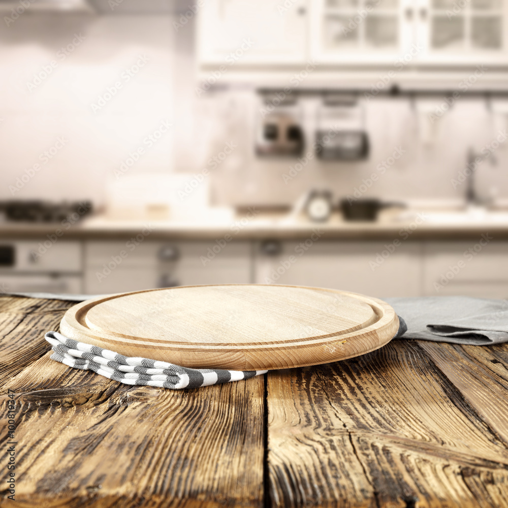 Obraz premium wooden kitchen desk top
