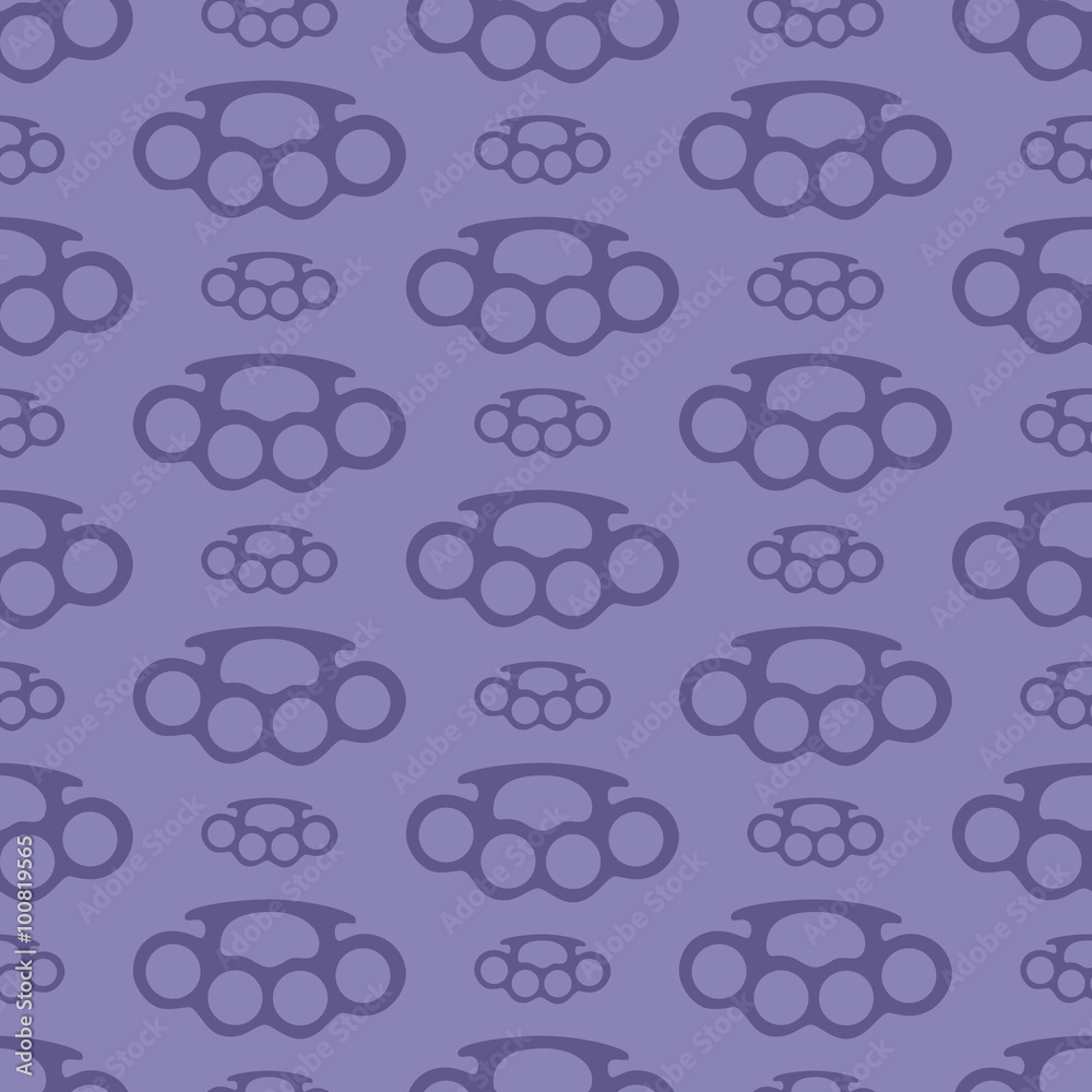 Obraz premium brass knuckles seamless pattern