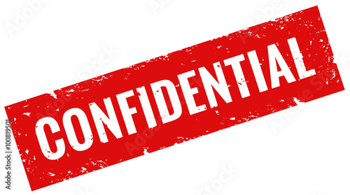 Confidential stamp red