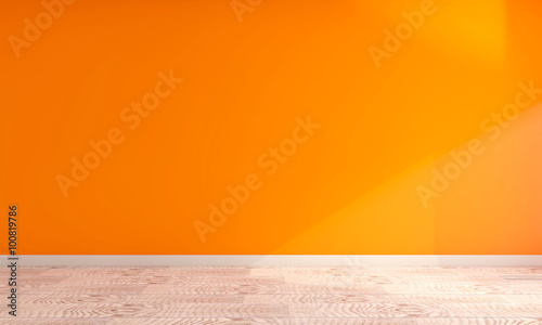 Modernes orangenes Zimmer photo