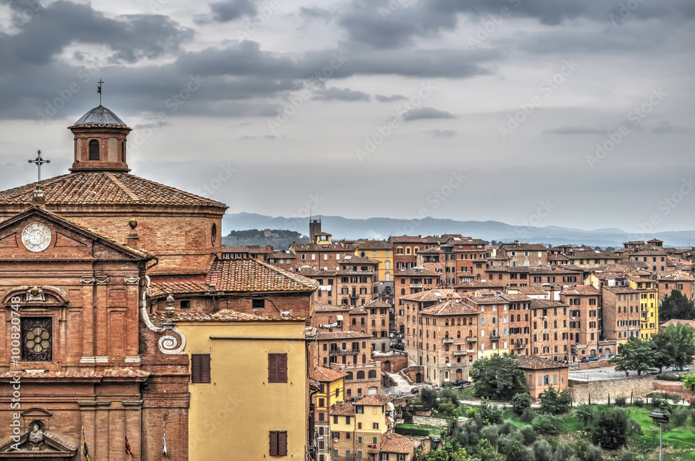 Siena on a cloudy day
