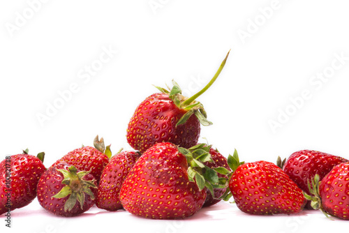 Strawberries berry isolated on white background