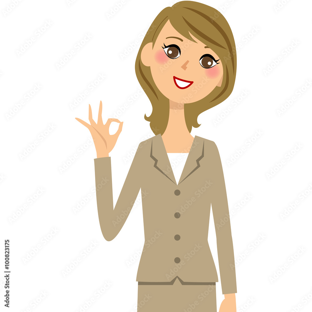 スーツの女性（上半身）　OK