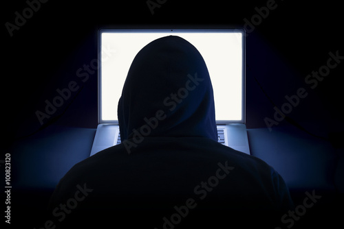 Hacker with laptop