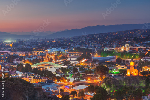 Evening view of Tbilisi from Narikala Fortress © photoprime