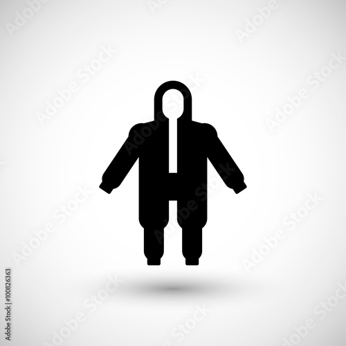 Protective safety overalls icon