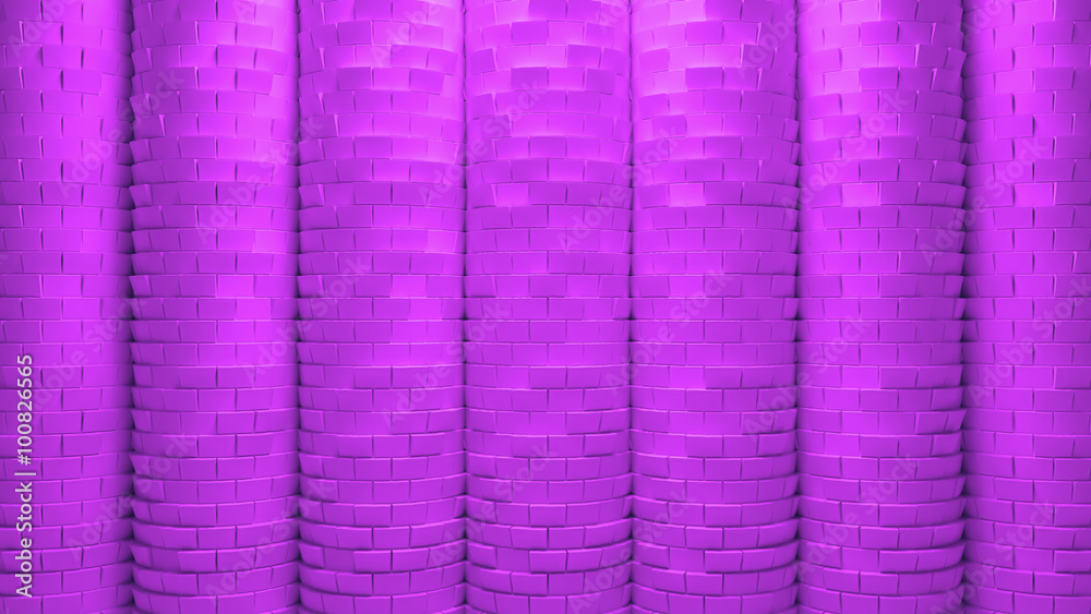 Fototapeta premium 3d generated abstract background, rendered surface with brick displacement facture