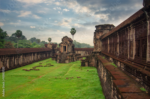  Angkor Wat in Cambodia against blue sky