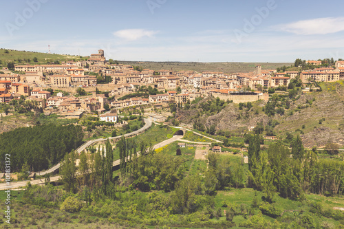 Overview of Sepulveda, in the province of Segovia, Spain