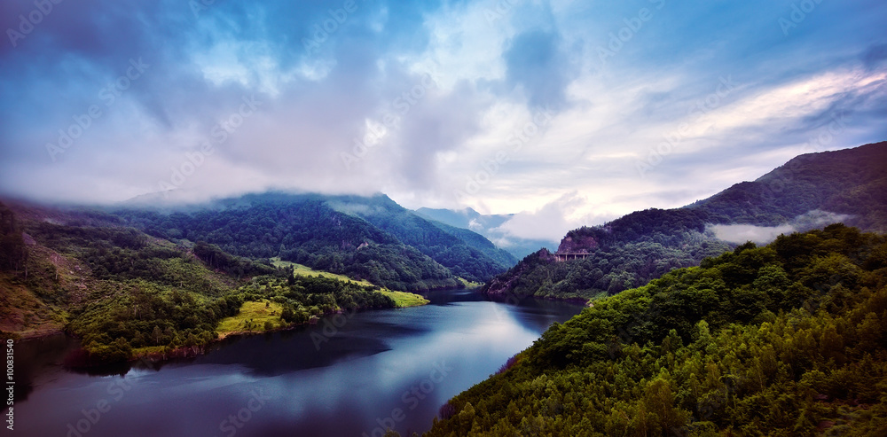 landscape from Siriu barrage, Buzau, Romania