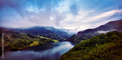landscape from Siriu barrage, Buzau, Romania