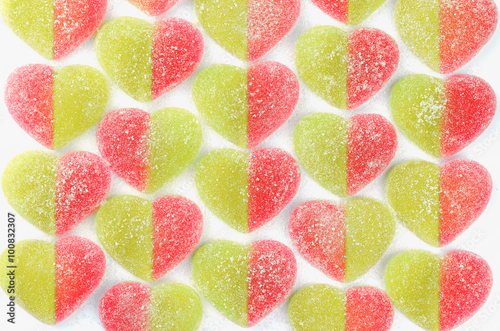 Valentines Day heart shaped jelly candies Valentines Day heart shaped jelly candies