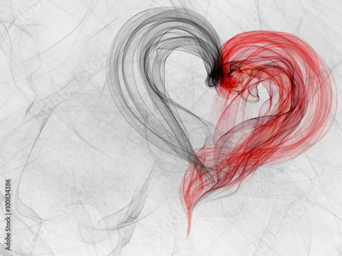 Wallpaper Mural lovely heart smoke flame fantasy Torontodigital.ca