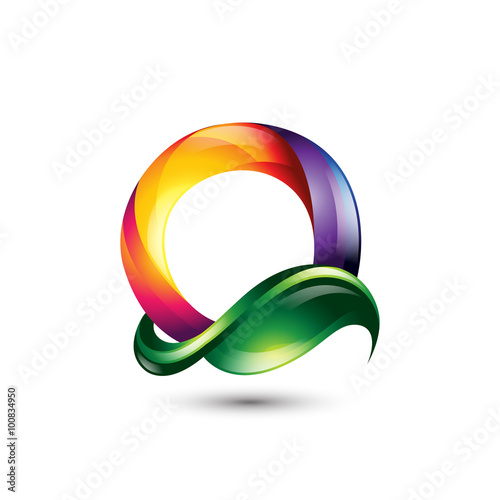 Leaf Letter Q Logo